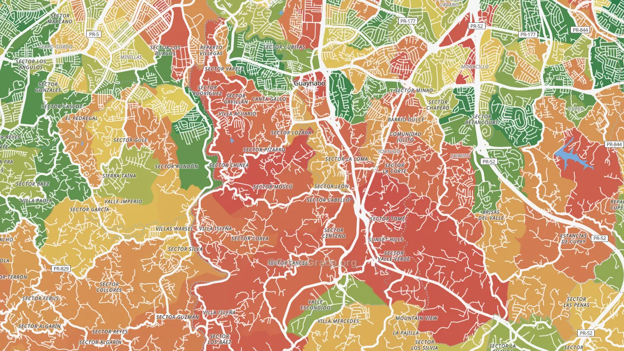Camarones, PR Map of Vandalism Rates