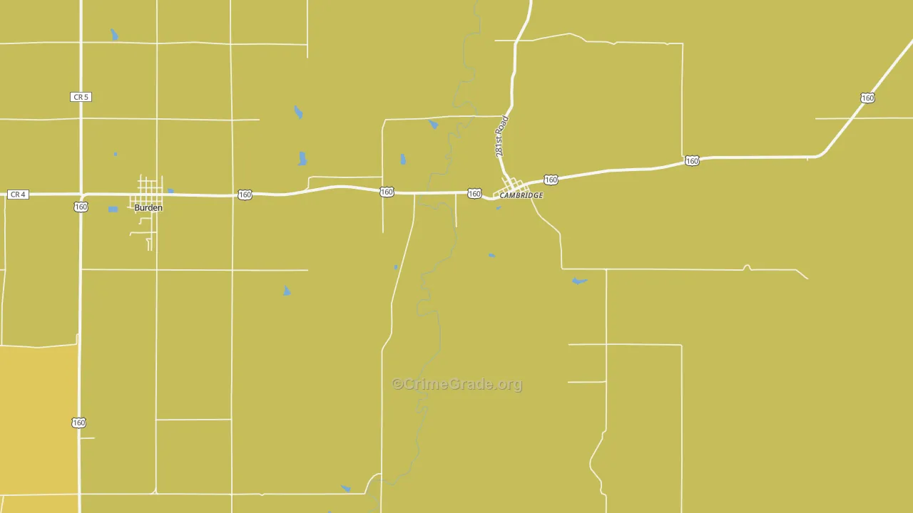 Cambridge, KS Map of Vandalism Rates