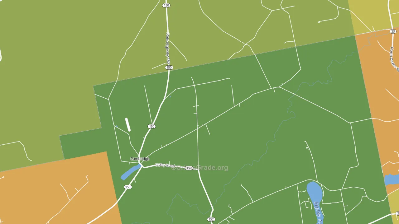 Cambridge, ME Map of Vandalism Rates
