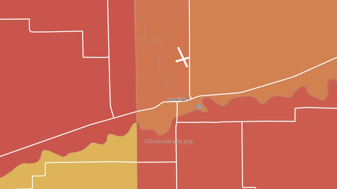 Cambridge, NE Map of Vandalism Rates