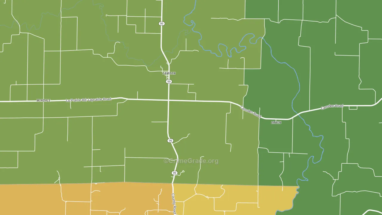 Camden, IL Map of Vandalism Rates