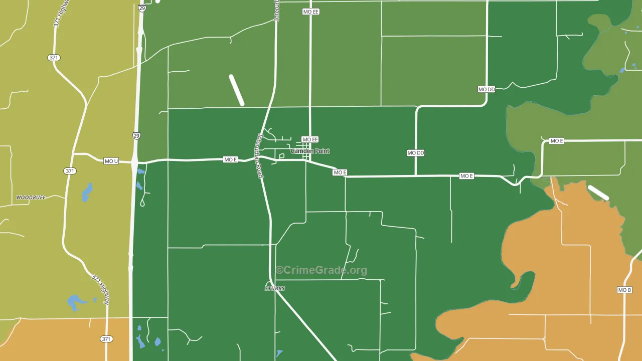 Camden Point, MO Map of Vandalism Rates