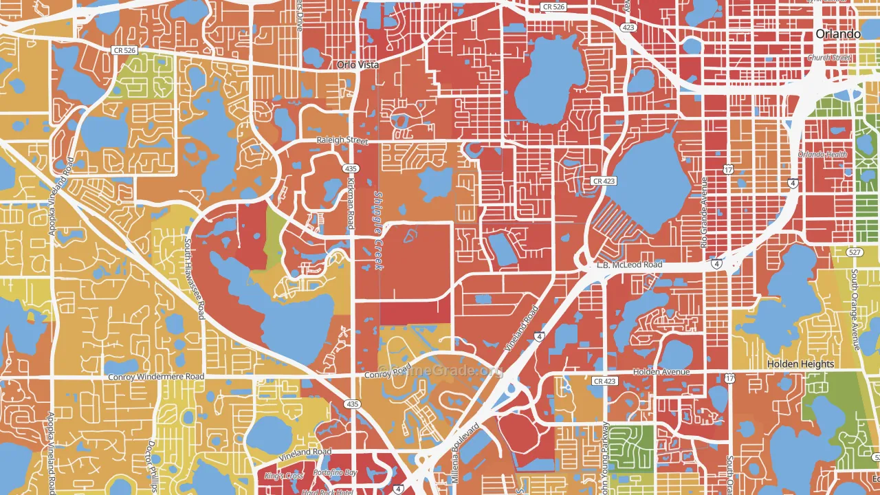 Camellia Gardens, Orlando, FL Map of Vandalism Rates