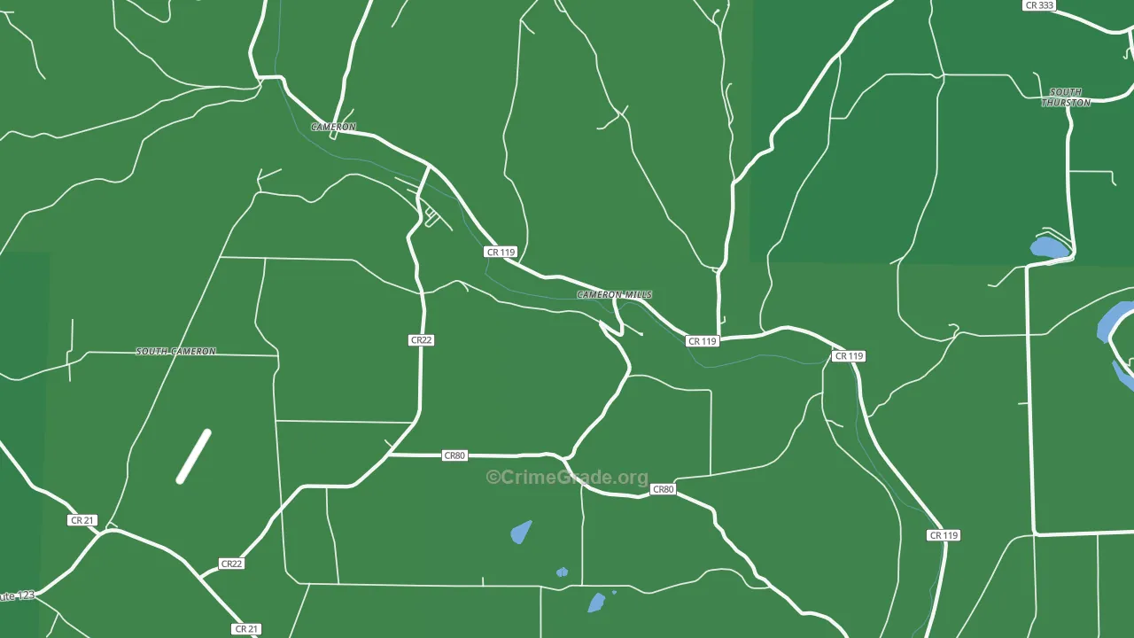 Cameron Mills, NY Map of Vandalism Rates