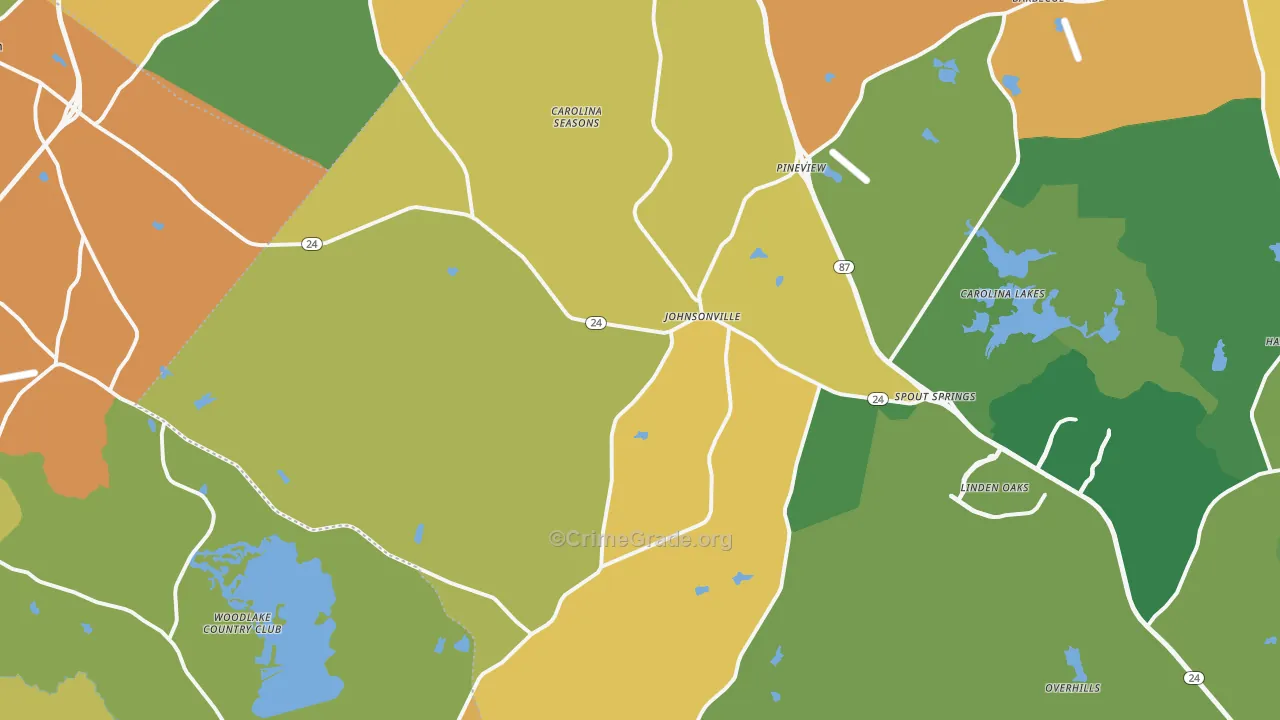 Cameron, NC Map of Vandalism Rates