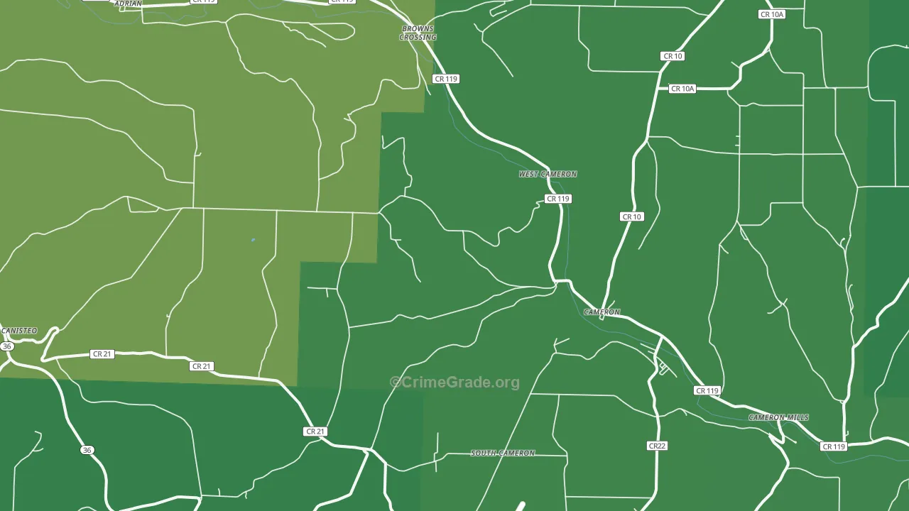 Cameron, NY Map of Vandalism Rates