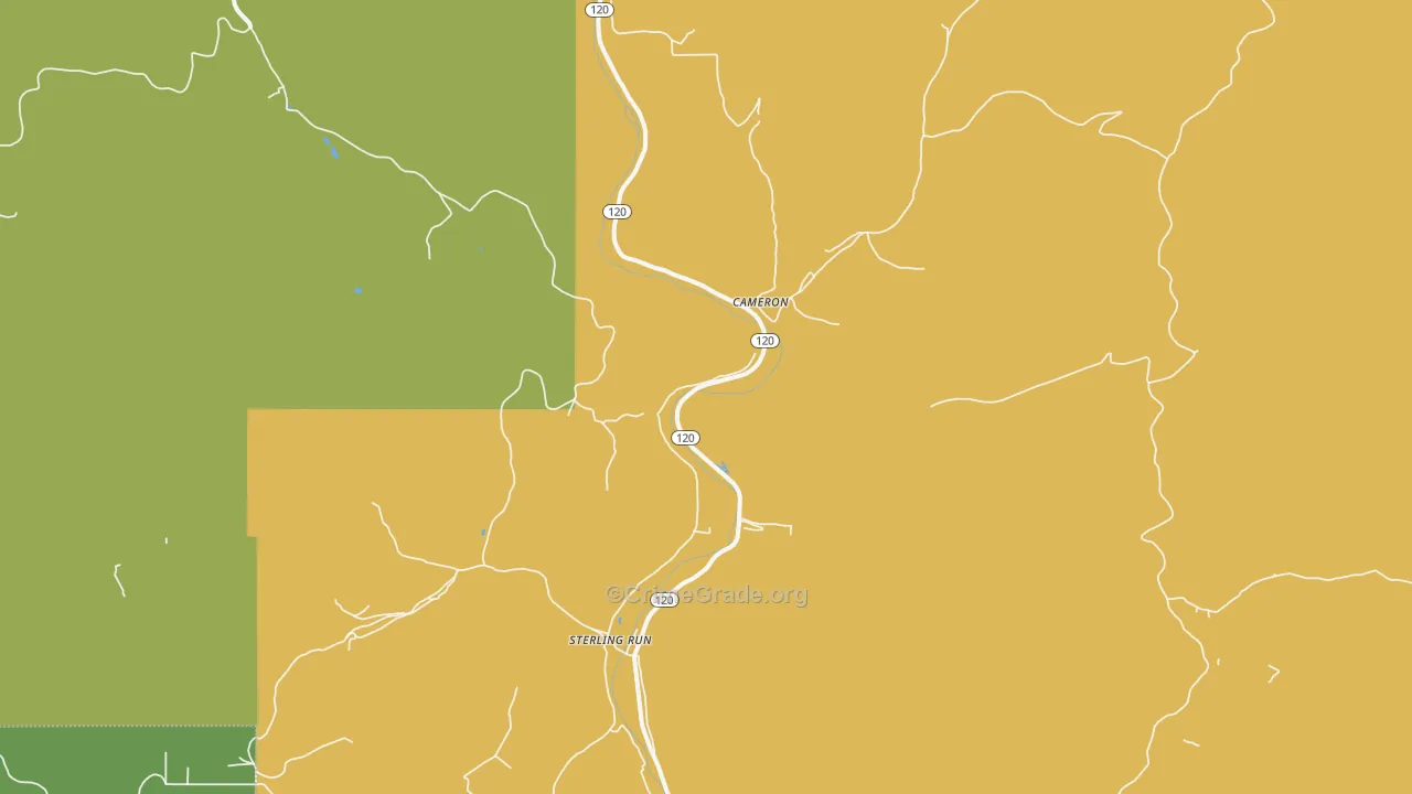 Cameron, PA Map of Vandalism Rates