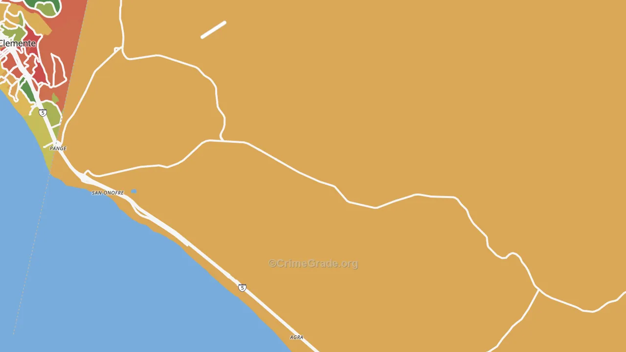 Camp Pendleton, CA Map of Vandalism Rates