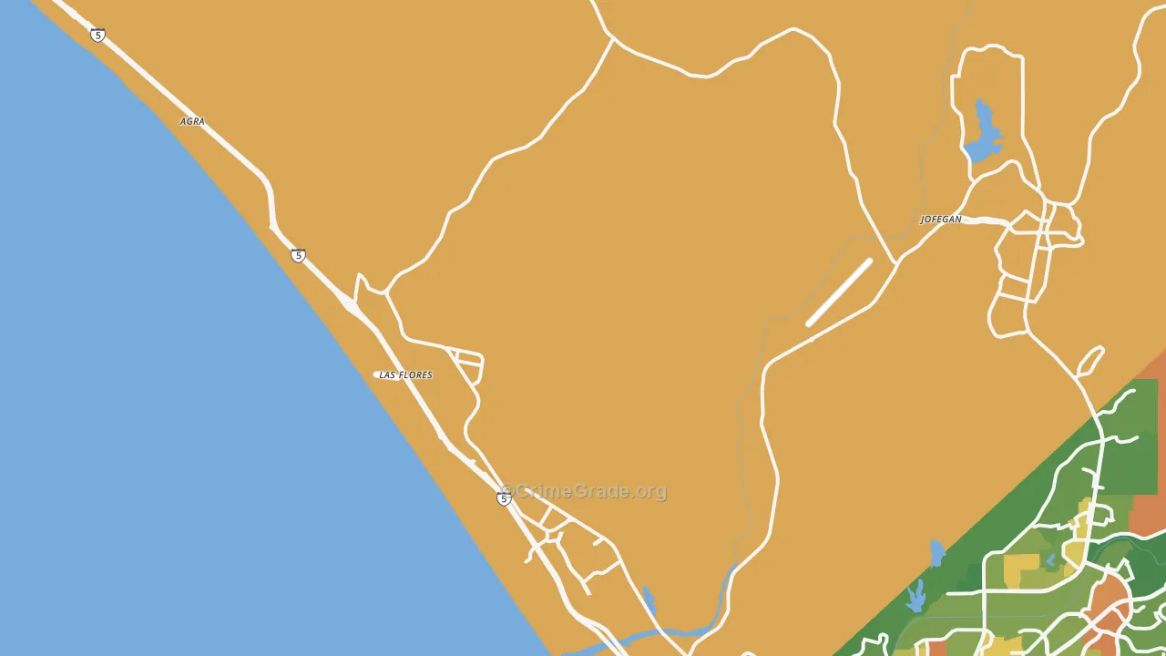 Camp Pendleton South, Oceanside, CA Map of Vandalism Rates
