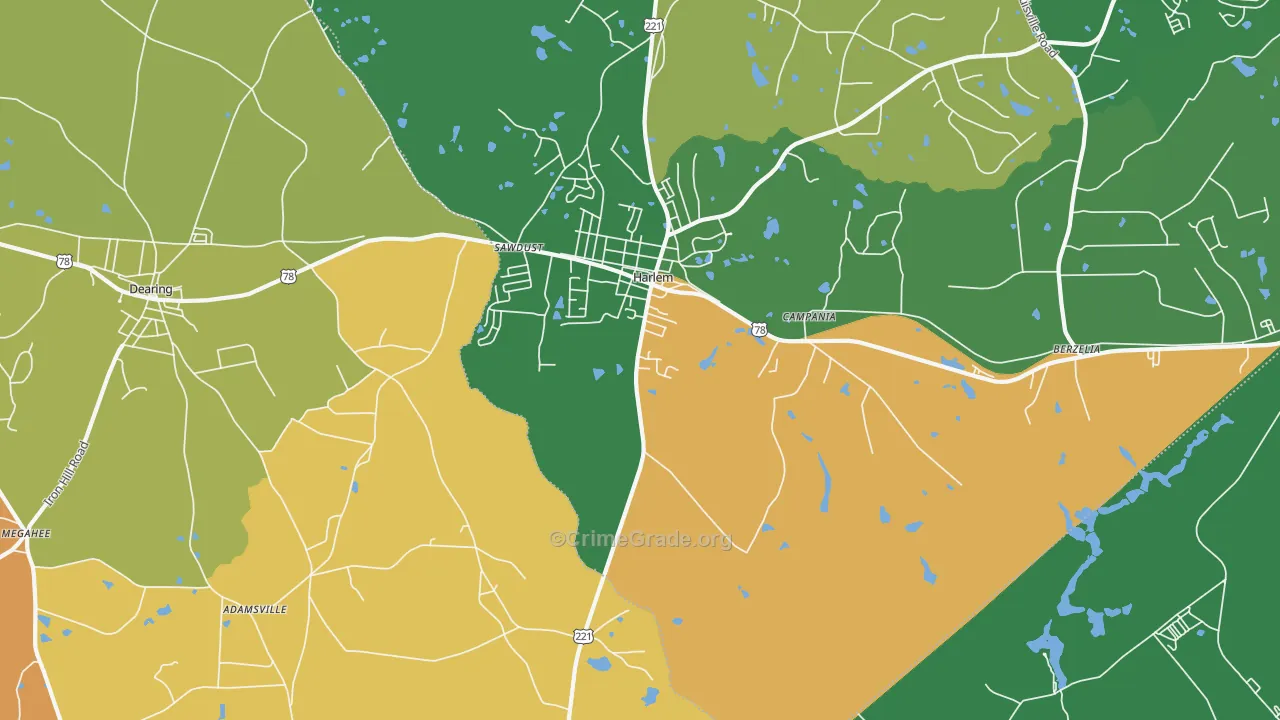 Campania, GA Map of Vandalism Rates