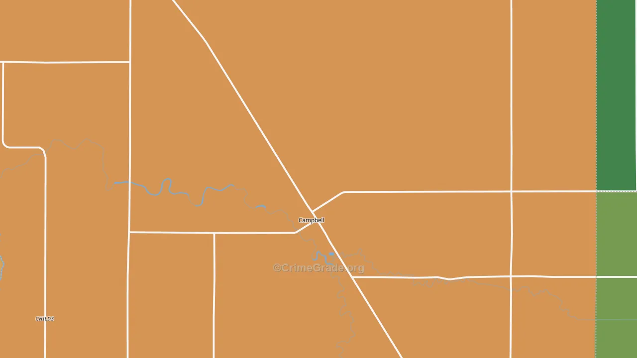 Campbell, MN Map of Vandalism Rates