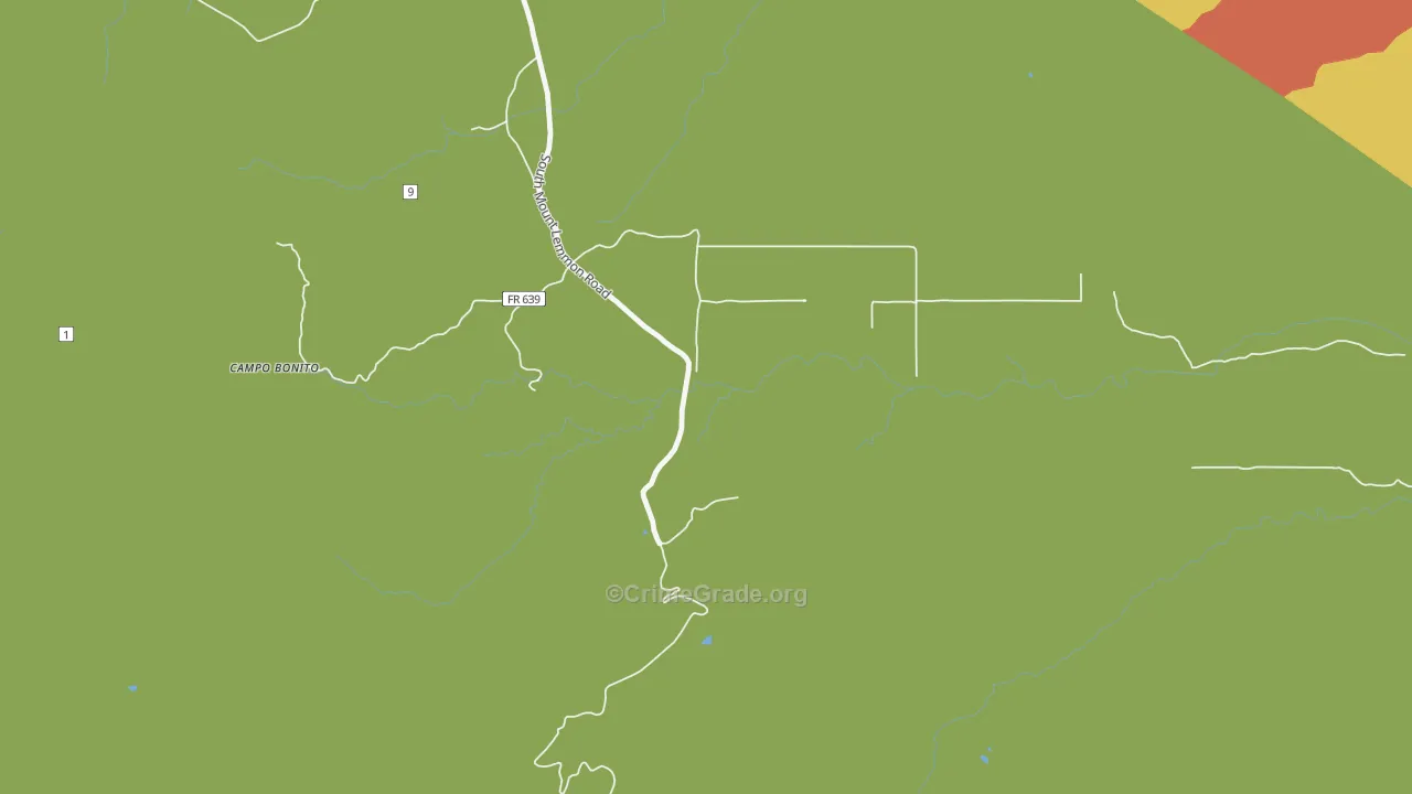 Campo Bonito, AZ Map of Vandalism Rates