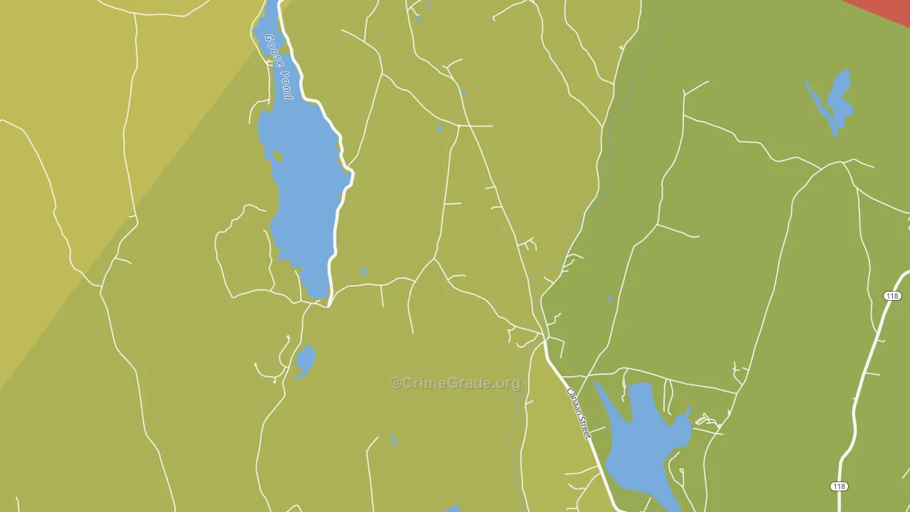 Canaan Center, NH Map of Vandalism Rates