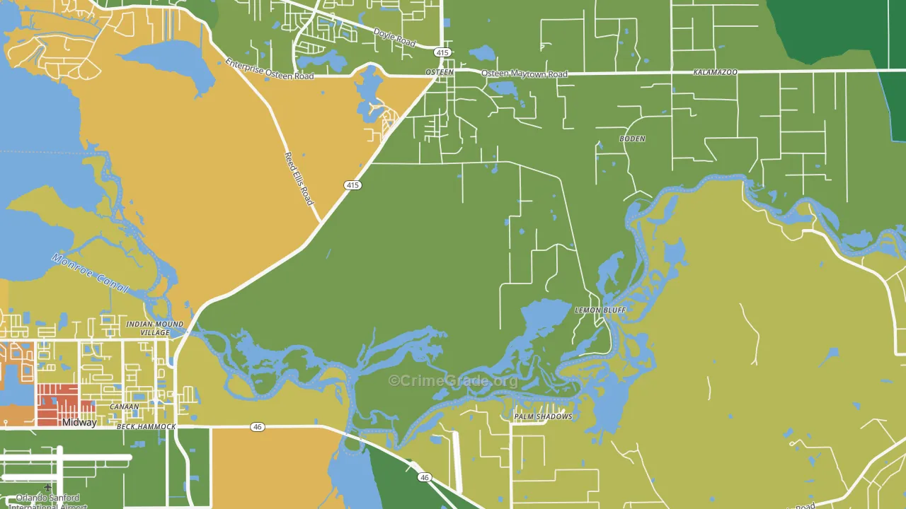 Canaan, FL Map of Vandalism Rates