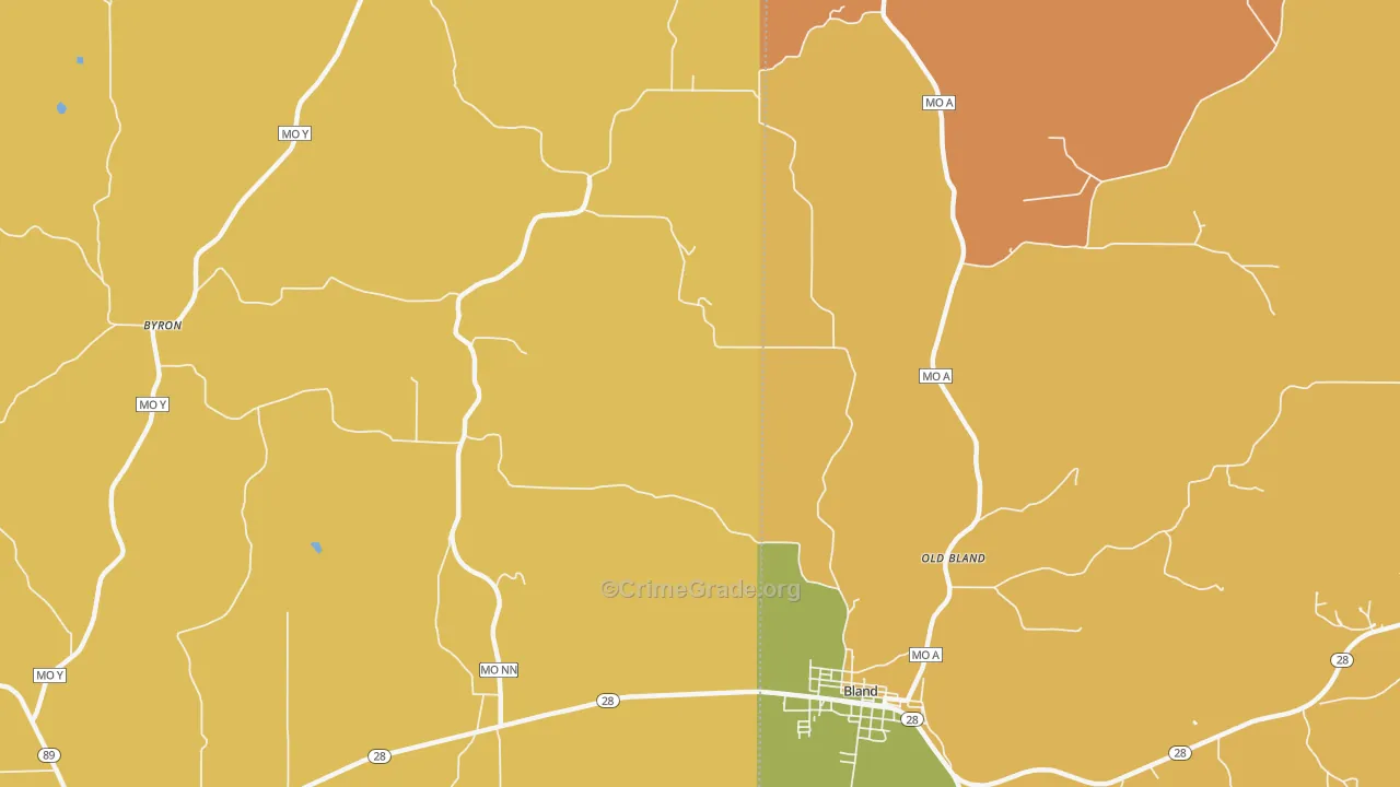 Canaan, MO Map of Vandalism Rates
