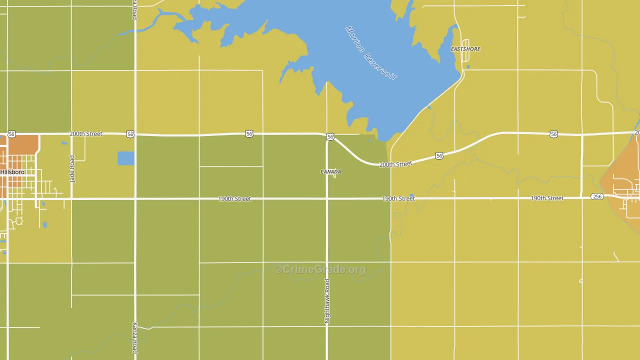 Canada, KS Map of Vandalism Rates