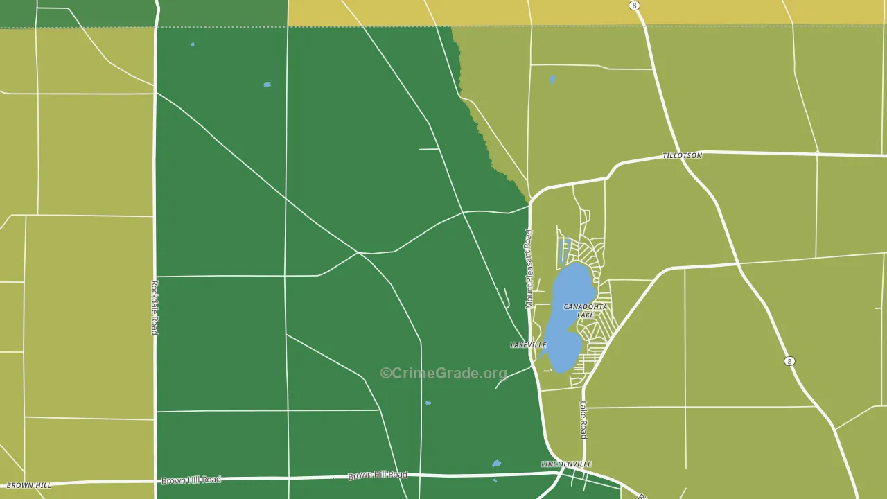 Canadohta Lake, PA Map of Vandalism Rates