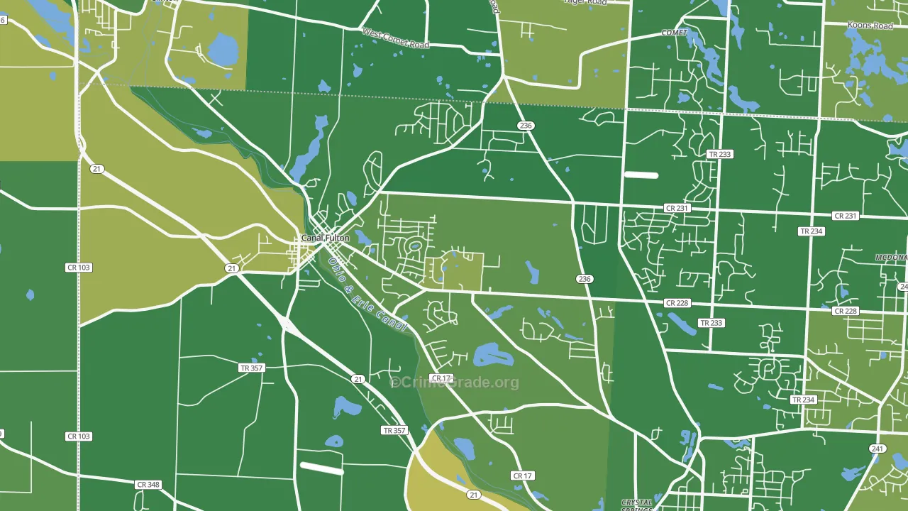 Canal Fulton, OH Map of Vandalism Rates