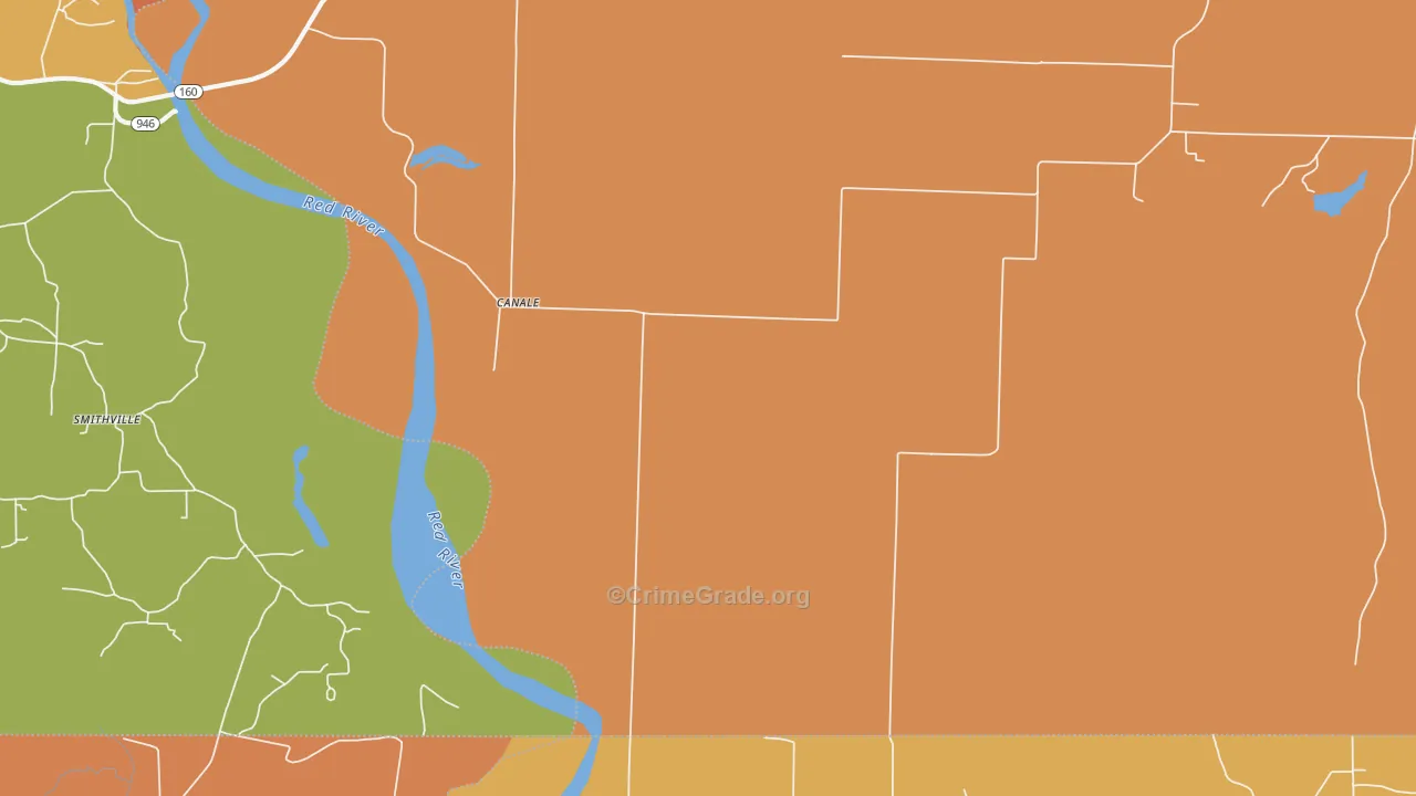 Canale, AR Map of Vandalism Rates