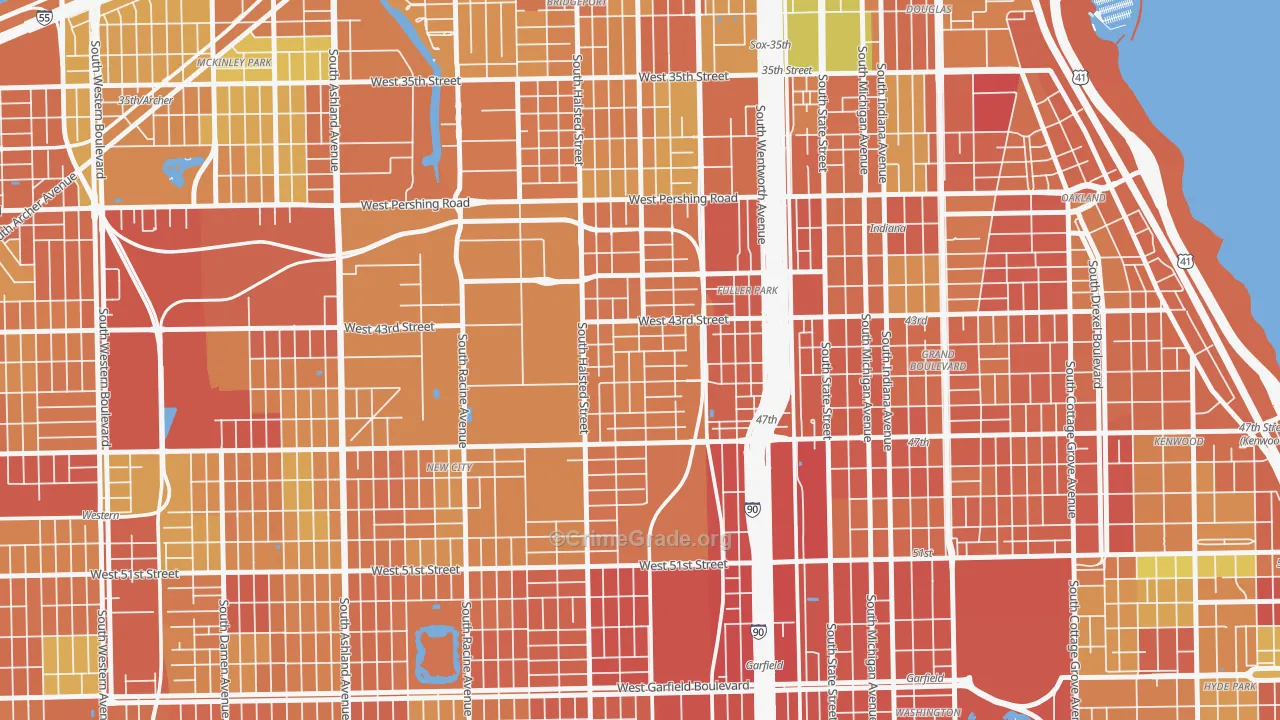 Canaryville, Chicago, IL Map of Vandalism Rates