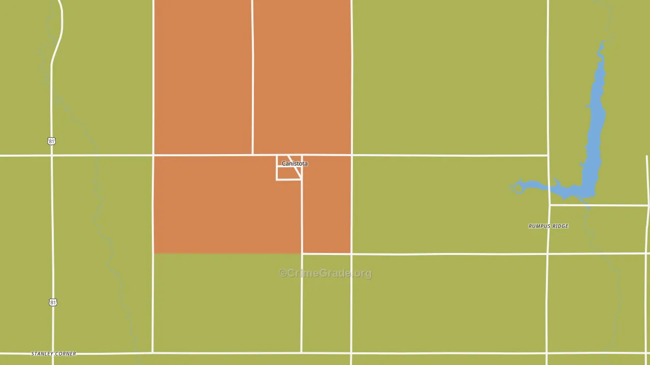 Canistota, SD Map of Vandalism Rates