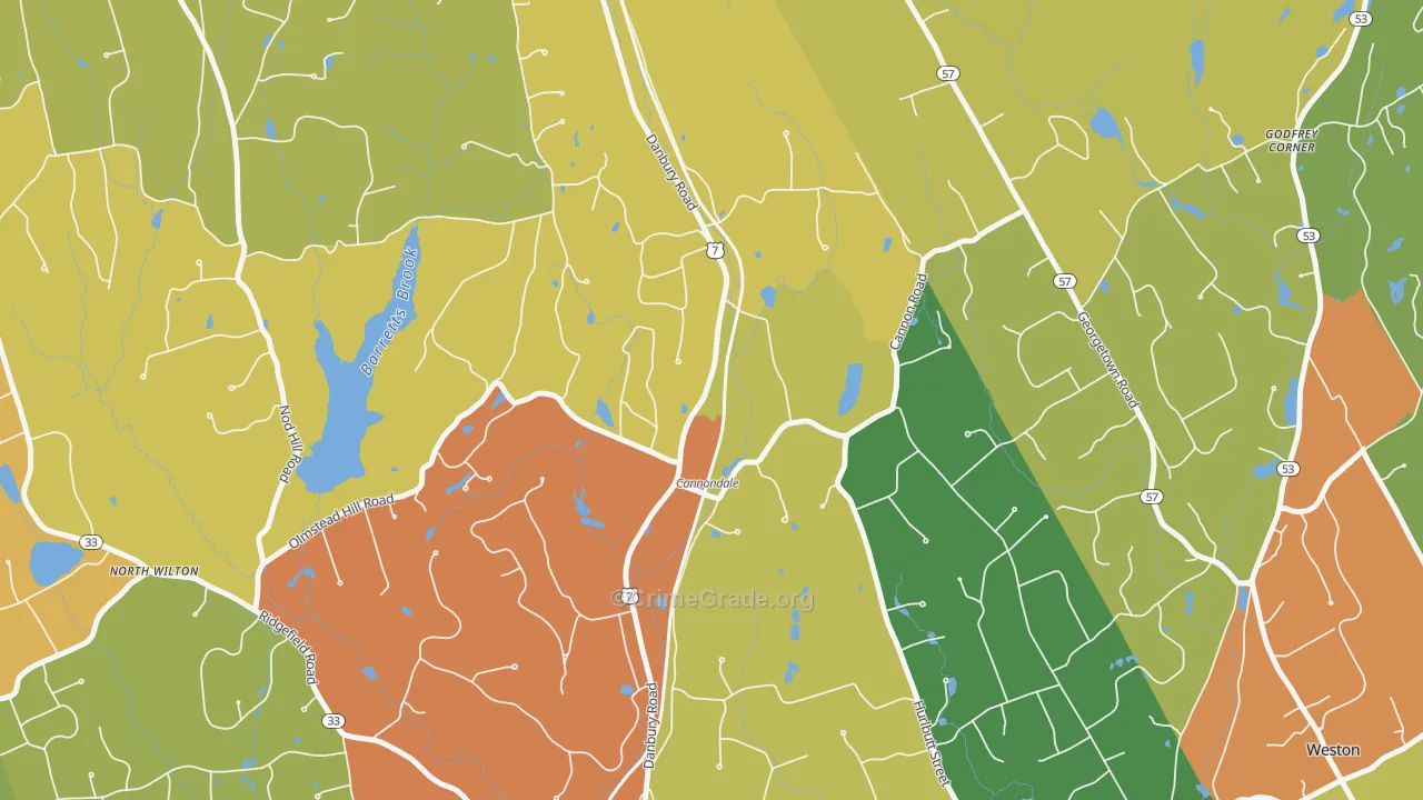 Cannondale, CT Map of Vandalism Rates