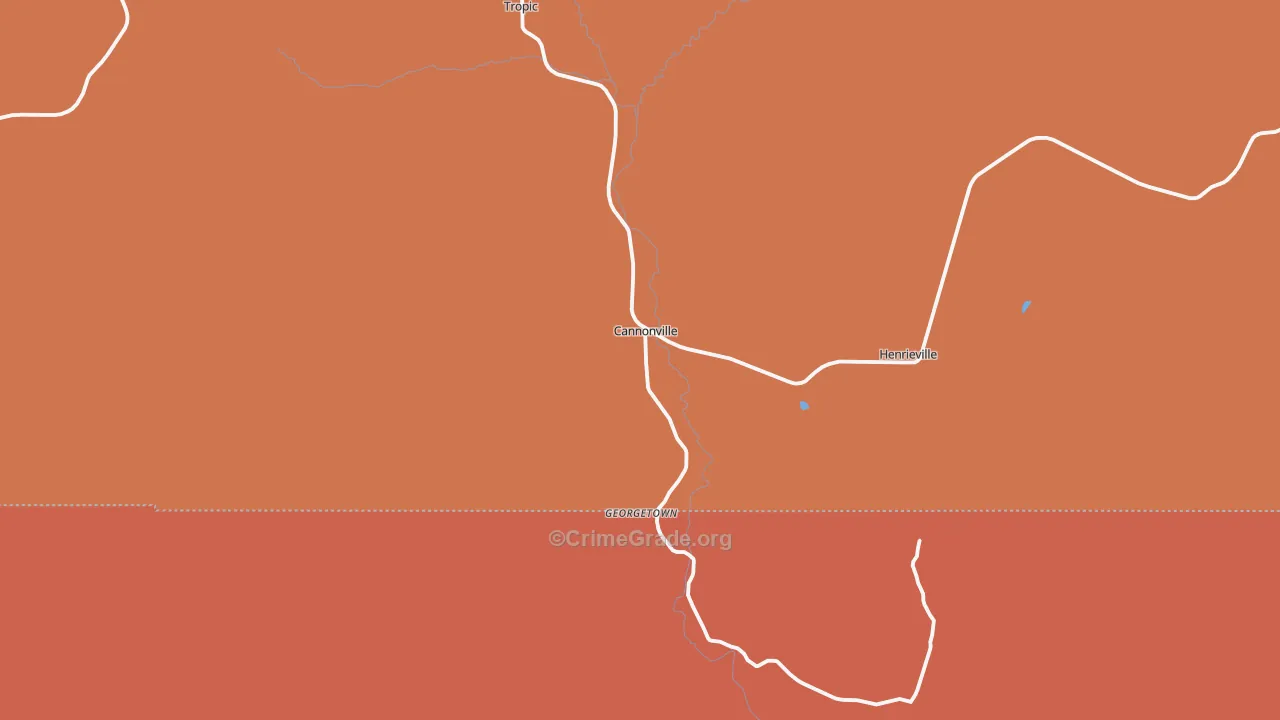 Cannonville, UT Map of Vandalism Rates