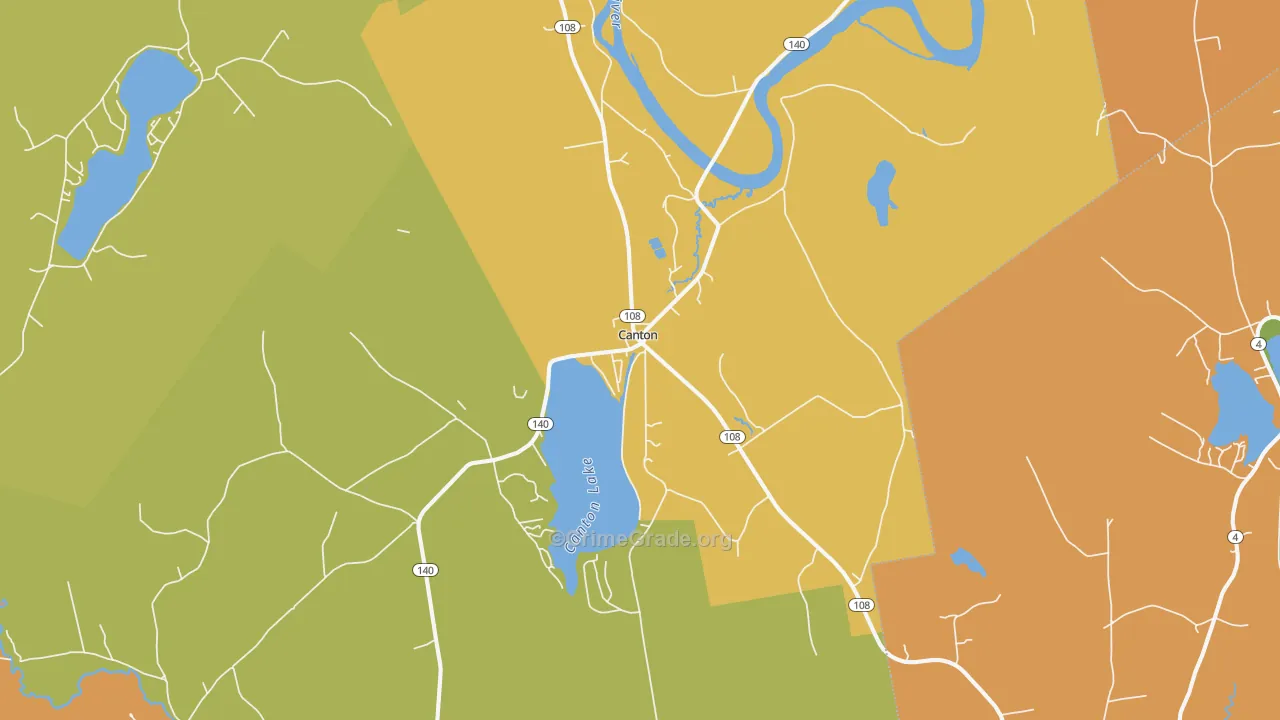 Canton, ME Map of Vandalism Rates