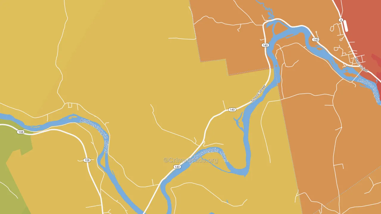 Canton Point, ME Map of Vandalism Rates