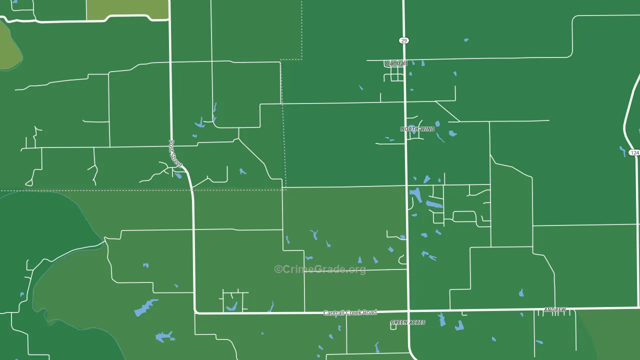 Cantrall, IL Map of Vandalism Rates