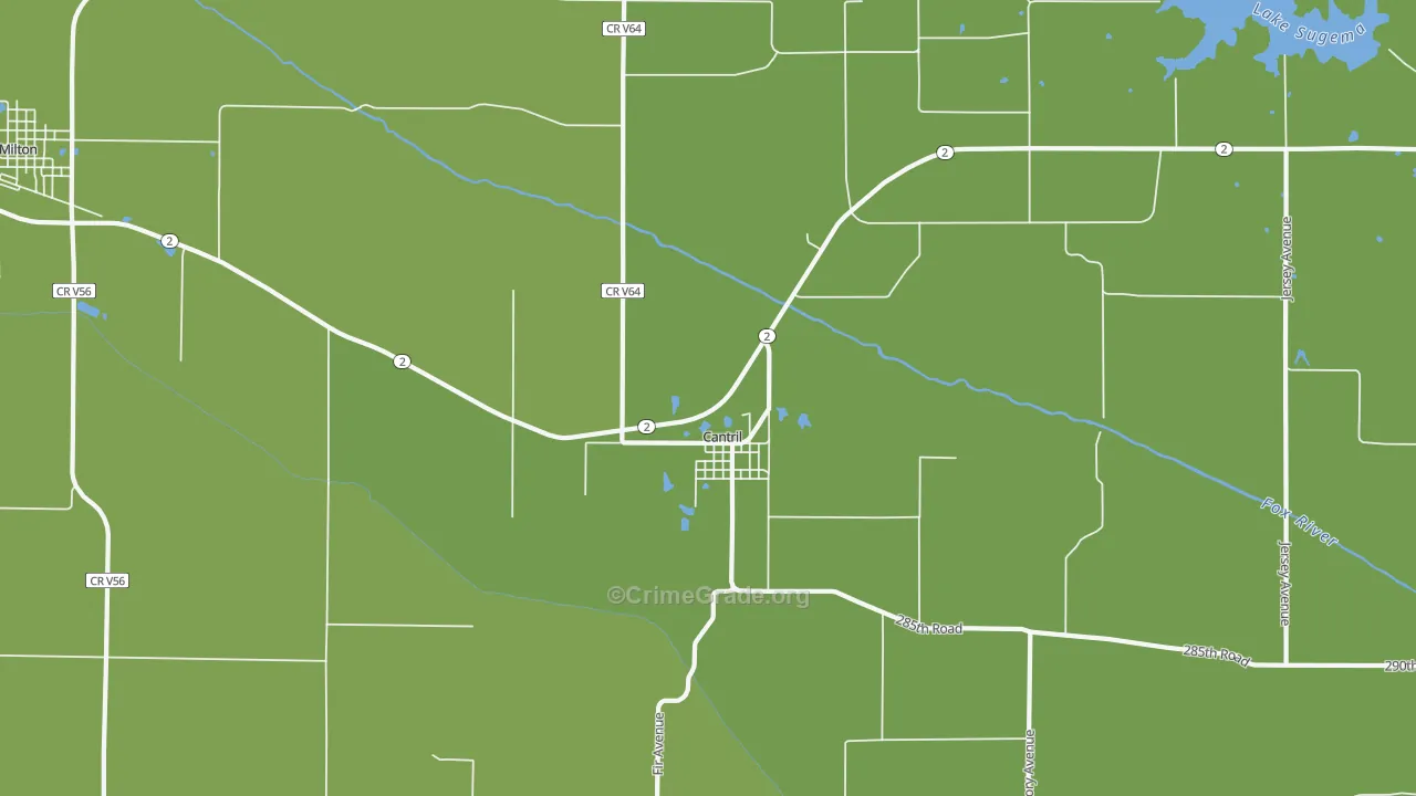 Cantril, IA Map of Vandalism Rates