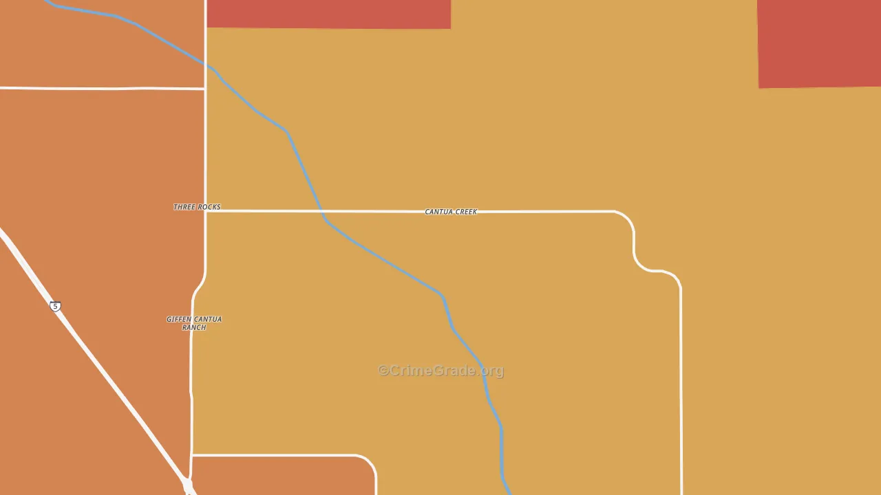 Cantua Creek, CA Map of Vandalism Rates