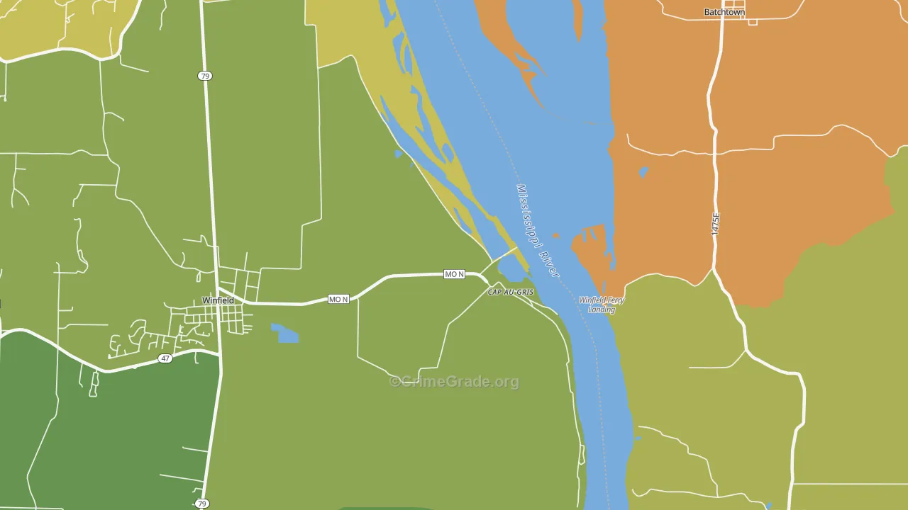 Cap au Gris, MO Map of Vandalism Rates