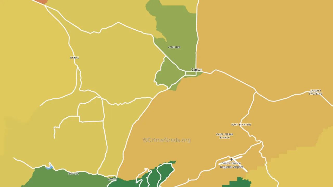Capitan, NM Map of Vandalism Rates
