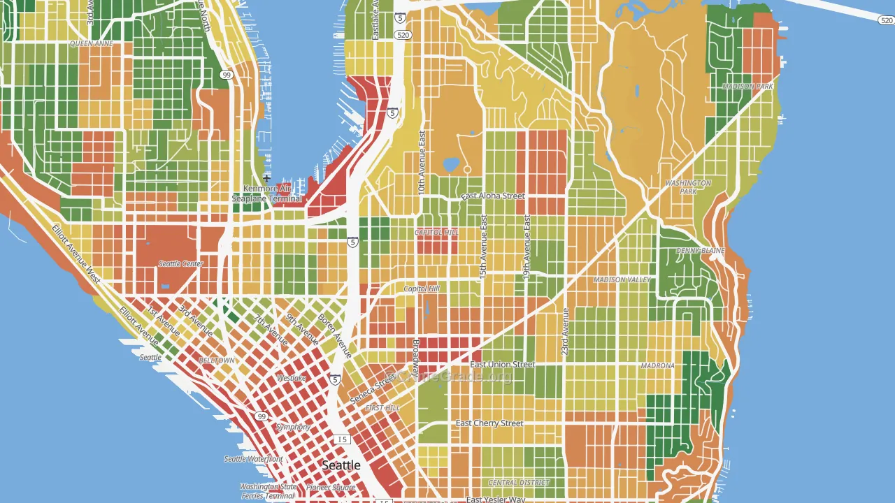 Capitol Hill, Seattle, WA Map of Vandalism Rates