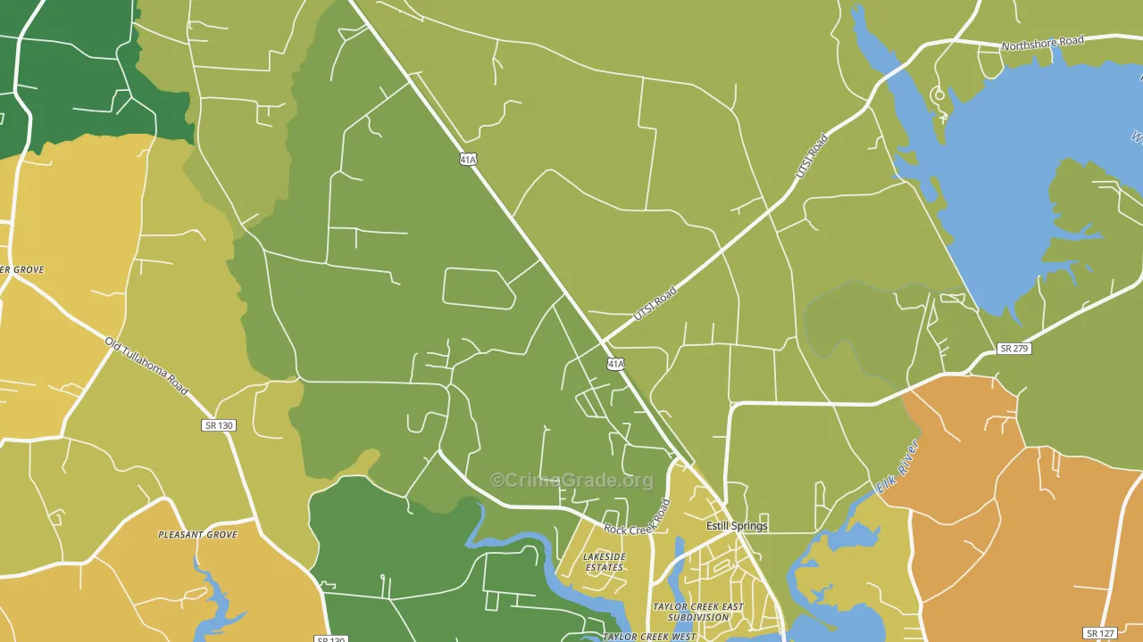 Capitol Hill, TN Map of Vandalism Rates