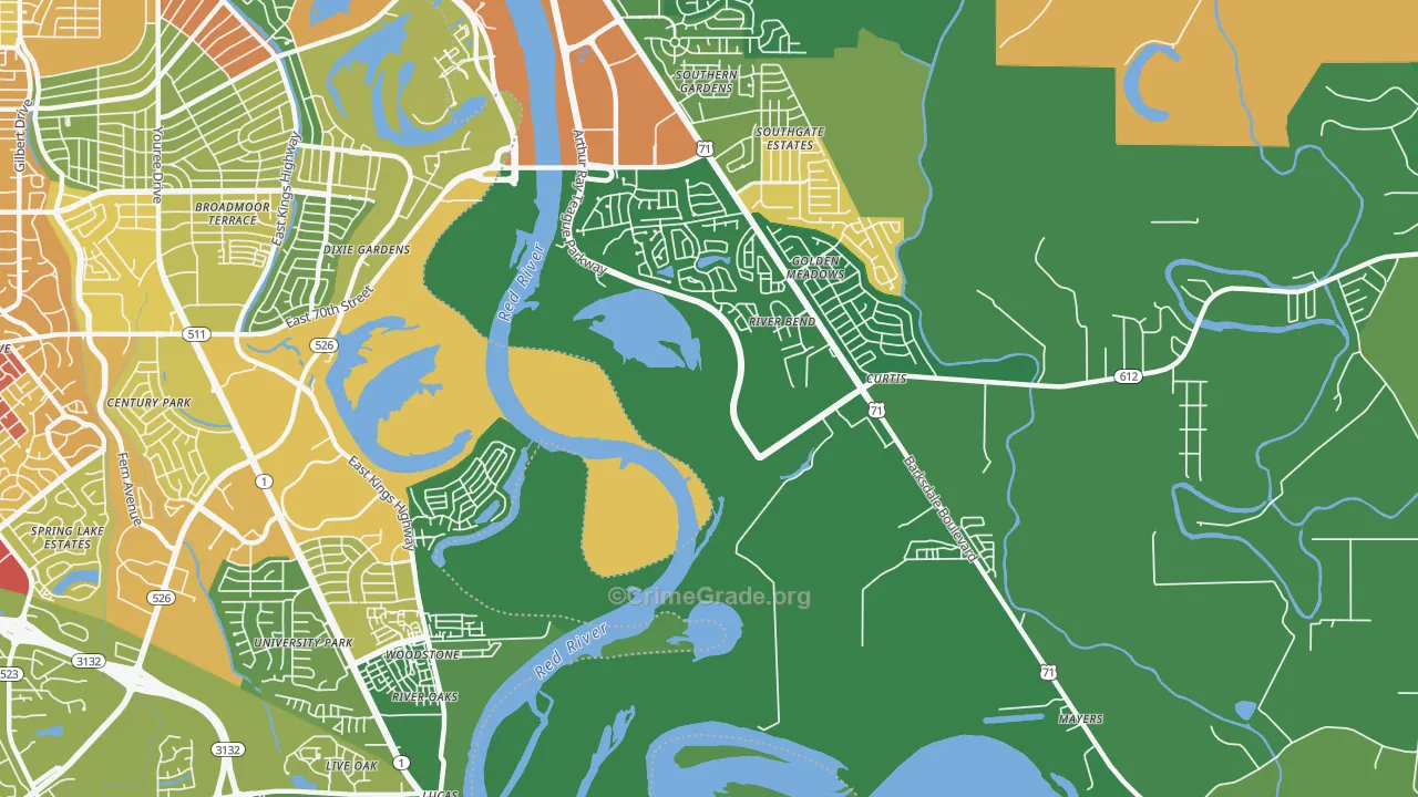 Caplis, LA Map of Vandalism Rates