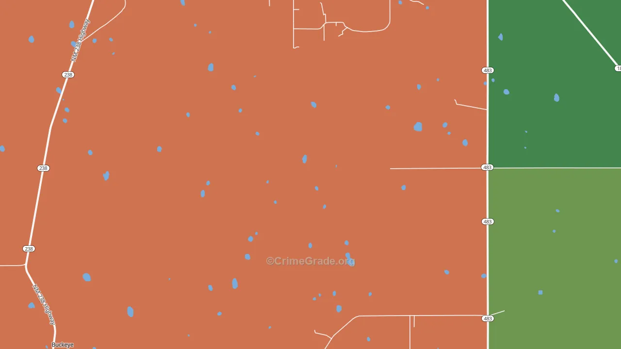 Caprock, NM Map of Vandalism Rates