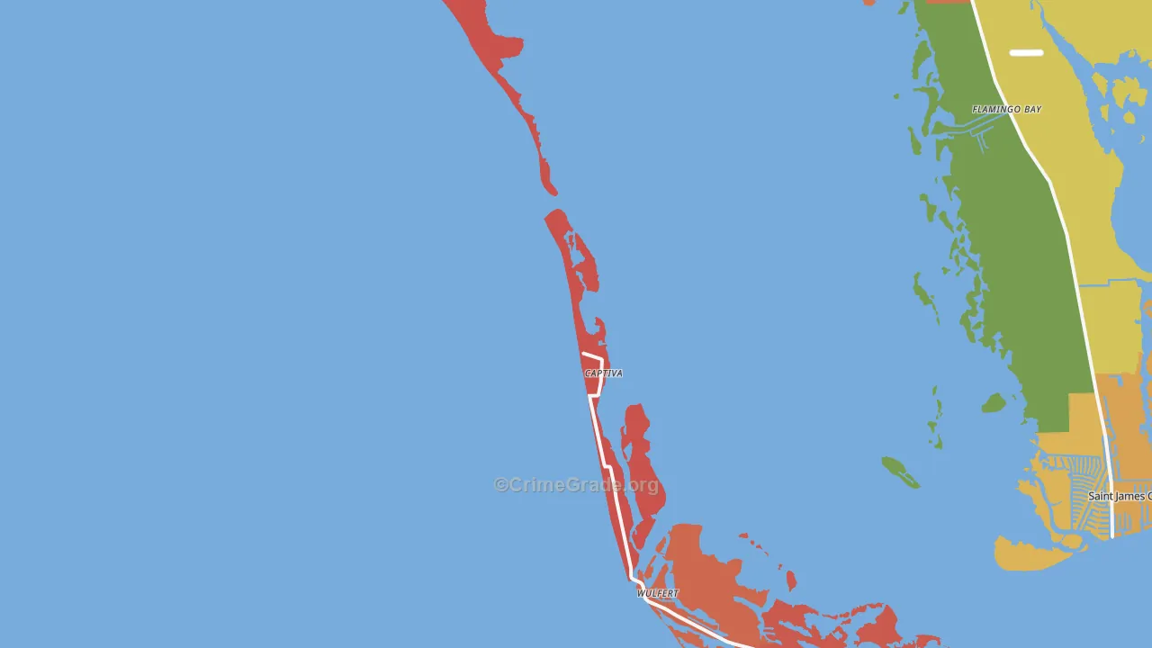 Captiva, FL Map of Vandalism Rates
