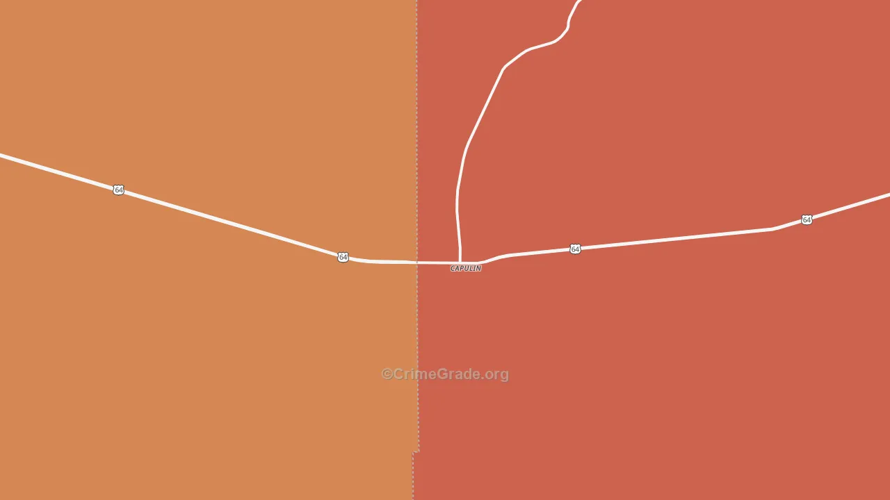 Capulin, NM Map of Vandalism Rates
