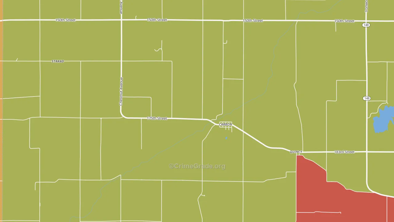 Carbon, IA Map of Vandalism Rates