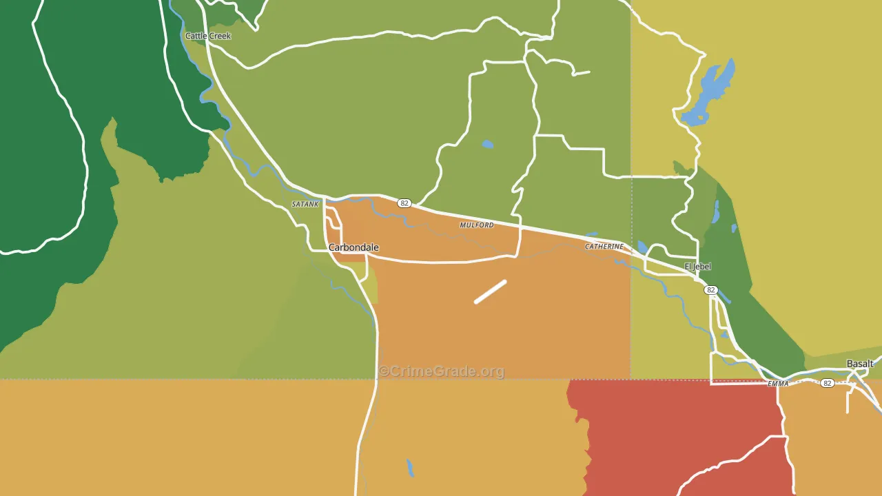 Carbondale, CO Map of Vandalism Rates