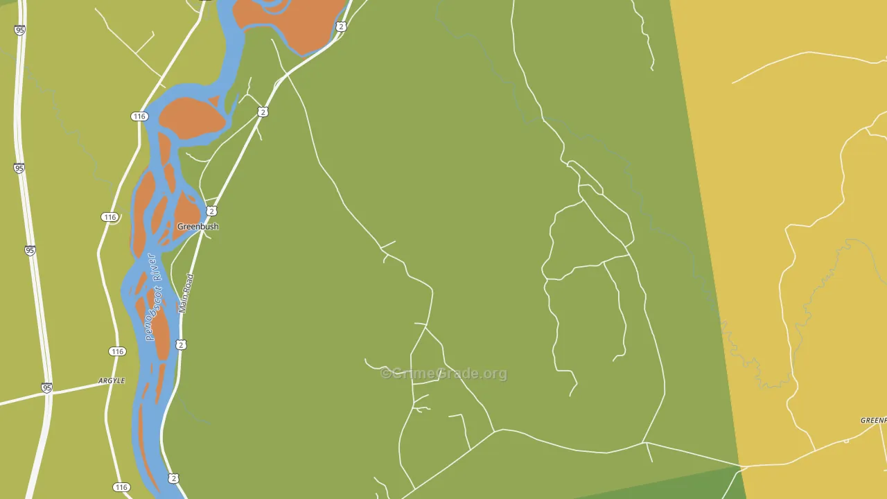 Cardville, ME Map of Vandalism Rates
