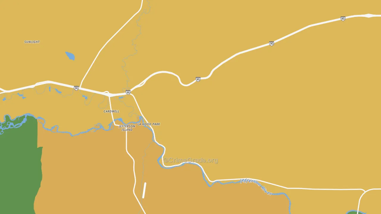 Cardwell, MT Map of Vandalism Rates