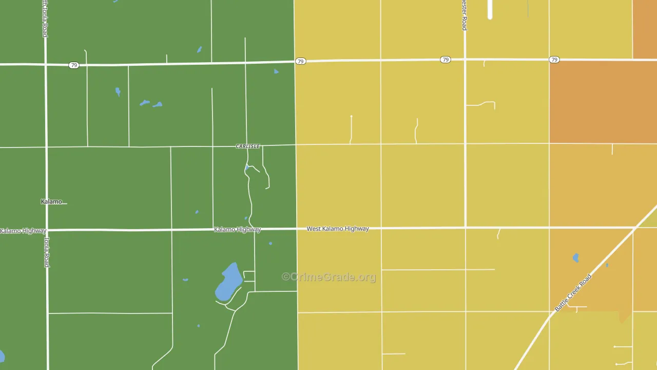 Carlisle, MI Map of Vandalism Rates