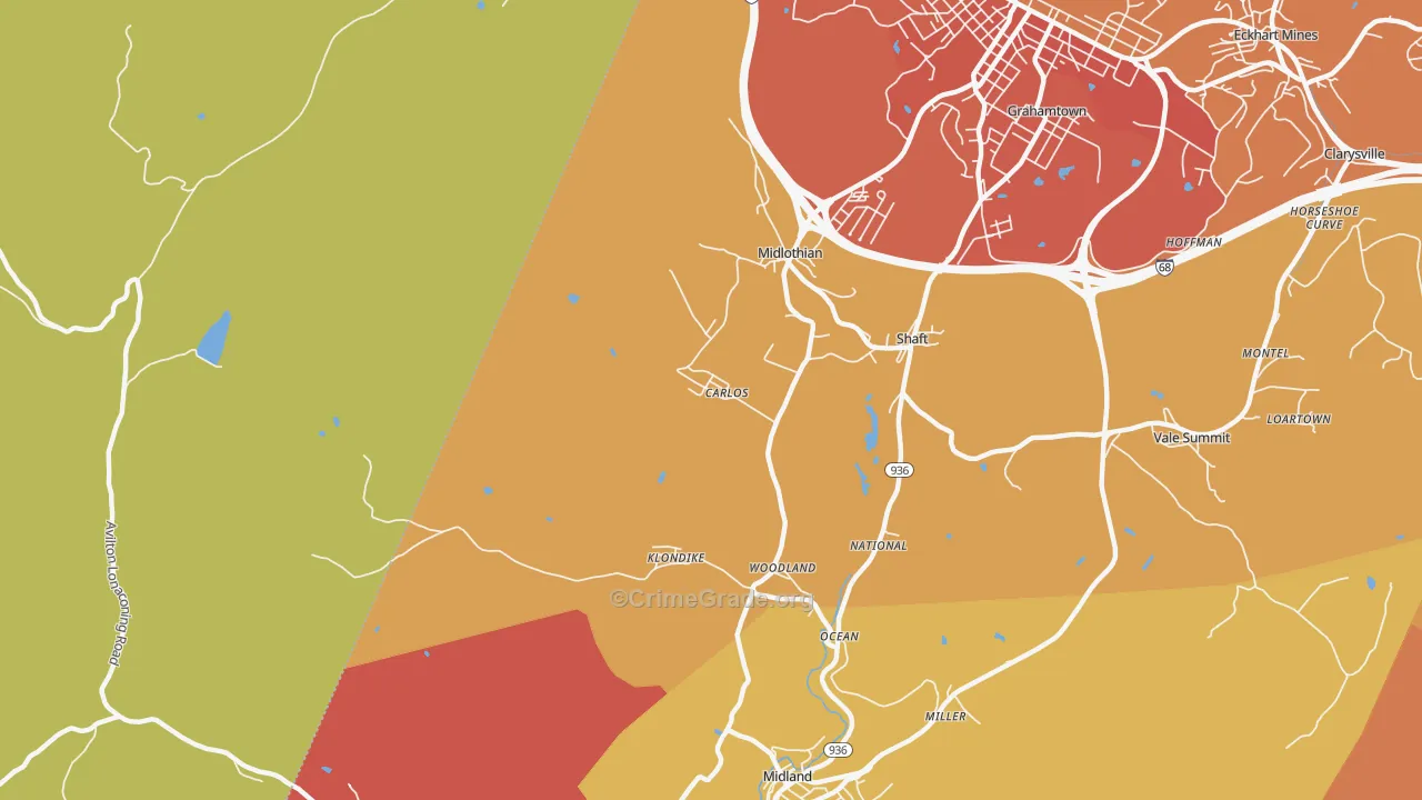 Carlos, MD Map of Vandalism Rates
