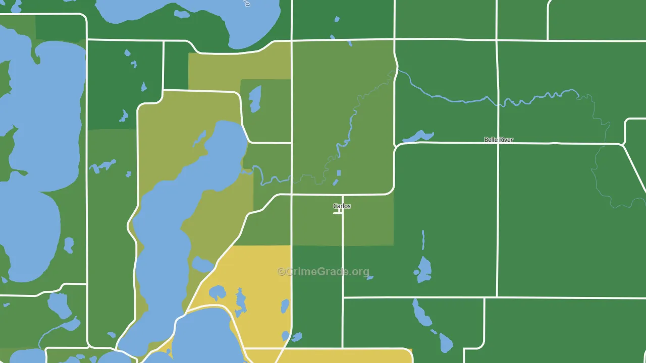 Carlos, MN Map of Vandalism Rates