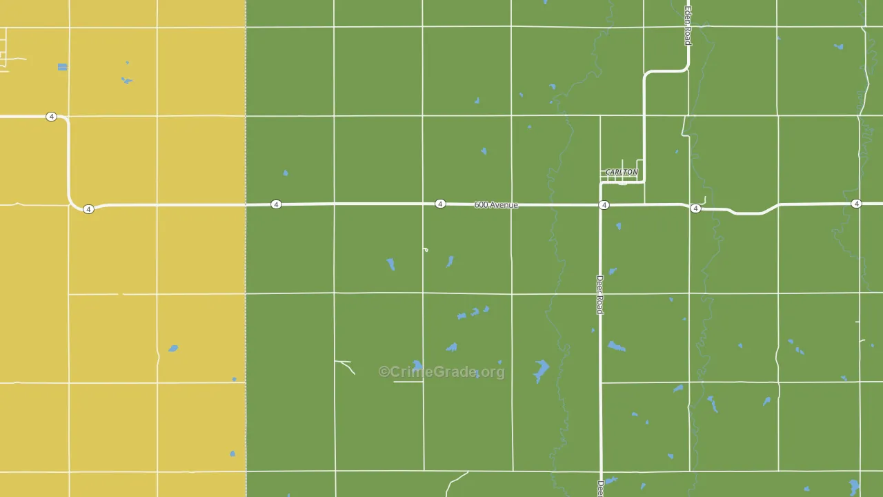 Carlton, KS Map of Vandalism Rates