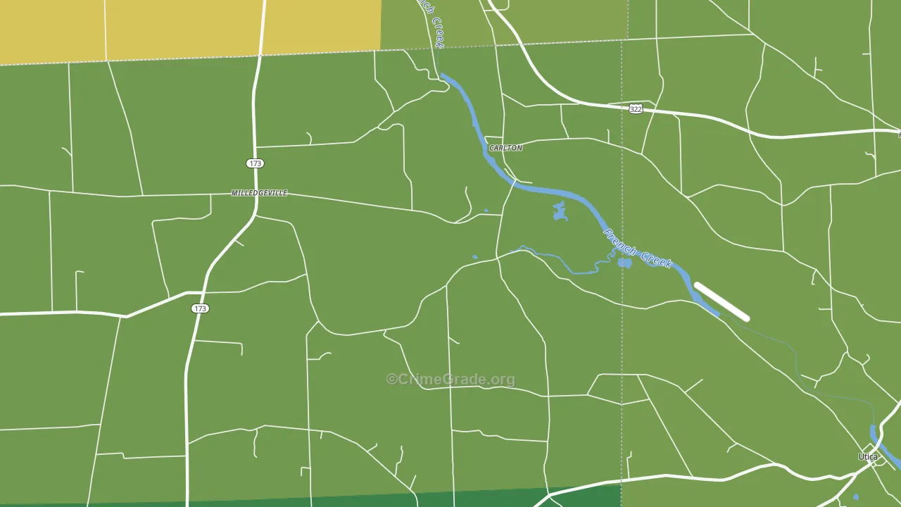 Carlton, PA Map of Vandalism Rates