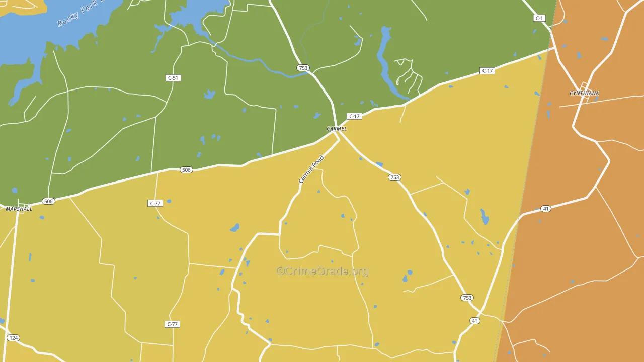 Carmel, OH Map of Vandalism Rates